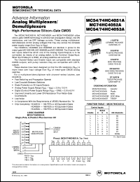 Click here to download MC54HC4052A Datasheet