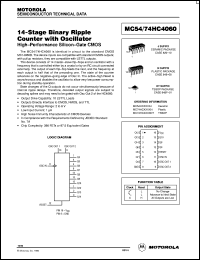 Click here to download MC54HC4060J Datasheet