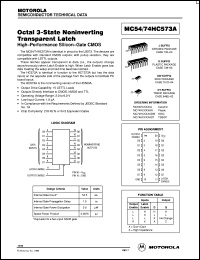 Click here to download MC74HC573ADT Datasheet