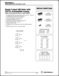 Click here to download MC54HCT32 Datasheet