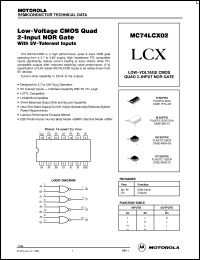 Click here to download MC74LCX02 Datasheet
