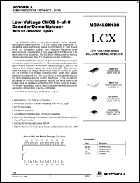 Click here to download MC74LCX138SD Datasheet