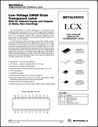 Click here to download MC74LCX373DW Datasheet