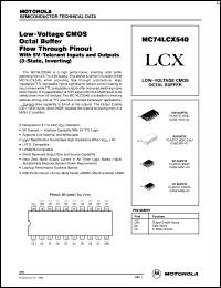 Click here to download MC74LCX540DW Datasheet
