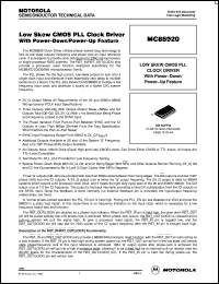 Click here to download MC88920DW Datasheet