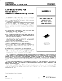 Click here to download MC88921DW Datasheet