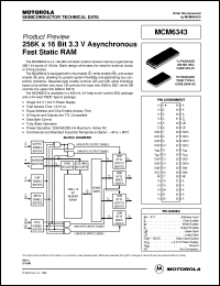 Click here to download MCM6343YJ15R Datasheet