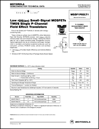 Click here to download MGSF1P02LT1 Datasheet
