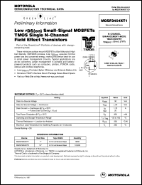 Click here to download MGSF3454XT1 Datasheet