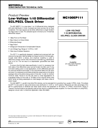 Click here to download MC100EP111 Datasheet