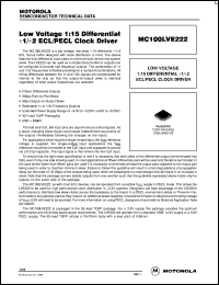 Click here to download MC100LVE222 Datasheet