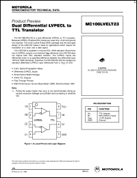 Click here to download MC100LVELT23 Datasheet