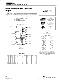 Click here to download MC10172L Datasheet