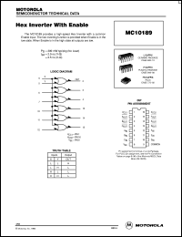 Click here to download MC10189 Datasheet