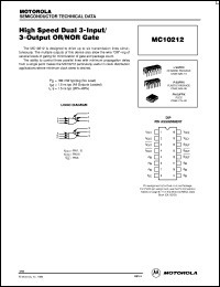 Click here to download MC10212P Datasheet