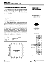 Click here to download MC100E111FN Datasheet