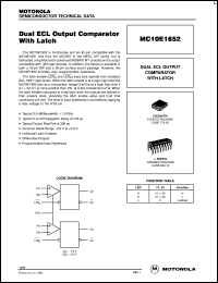 Click here to download MC10E1652 Datasheet