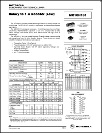Click here to download MC10H161 Datasheet