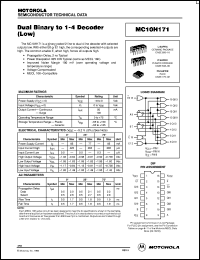 Click here to download MC10H171L Datasheet