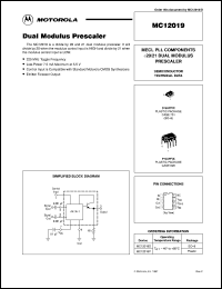Click here to download MC12019P Datasheet