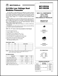 Click here to download MC12033AD Datasheet