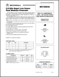 Click here to download MC12054AD Datasheet