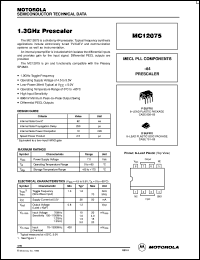 Click here to download MC12075D Datasheet