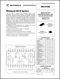 Click here to download MC13156DW Datasheet