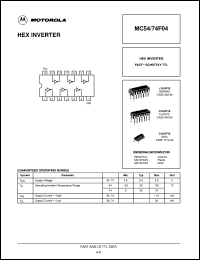 Click here to download MC54F04 Datasheet