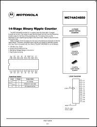 Click here to download MC74AC4020D Datasheet