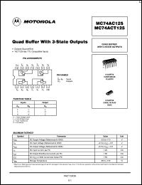 Click here to download MC74AC125N Datasheet