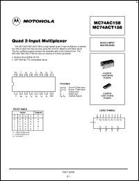 Click here to download MC74AC158D Datasheet