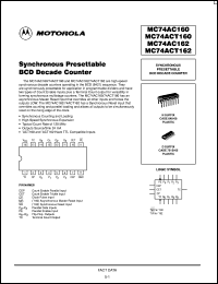Click here to download MC74AC160D Datasheet
