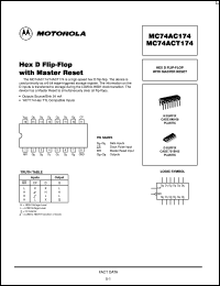 Click here to download MC74ACT174D Datasheet