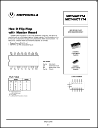 Click here to download MC74AC174 Datasheet