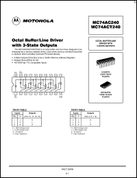 Click here to download MC74ACT240DW Datasheet