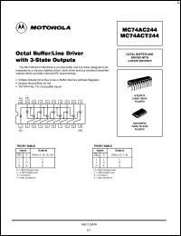 Click here to download MC74AC244DW Datasheet