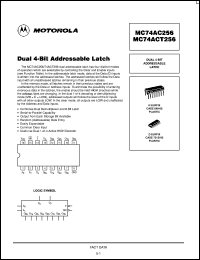 Click here to download MC74ACT256D Datasheet