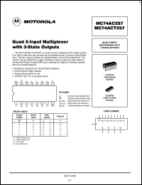 Click here to download MC74AC257N Datasheet