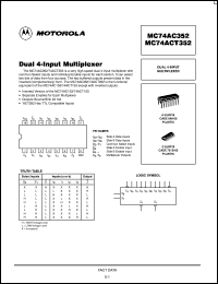 Click here to download MC74ACT352D Datasheet
