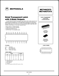 Click here to download MC74ACT373DW Datasheet