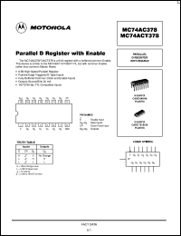 Click here to download MC74AC378N Datasheet