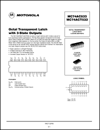 Click here to download MC74AC533DW Datasheet