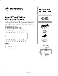 Click here to download MC74AC534 Datasheet