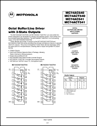 Click here to download MC74ACT540N Datasheet