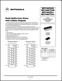 Click here to download MC74AC541N Datasheet