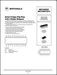 Click here to download MC74AC574DW Datasheet