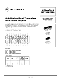 Click here to download MC74AC623 Datasheet