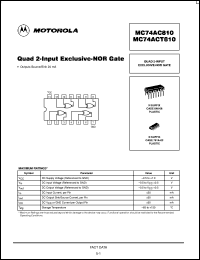 Click here to download MC74ACT810D Datasheet