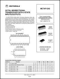 Click here to download MC74F1245DW Datasheet